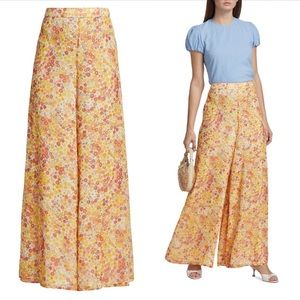 STAUD Vallea Floral Wide-leg Pants In Soleil Flower Market Sz 10